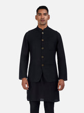 Herringbone Haven Silk Black Bundi